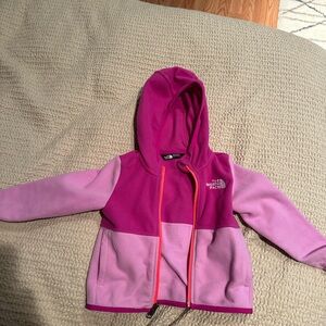 2T The North Face Kids' Pink Fleece Hooded Jacket